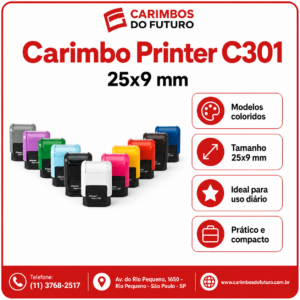Carimbo Printer C301 – 25x9 mm