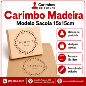 Carimbo Madeira 15x15