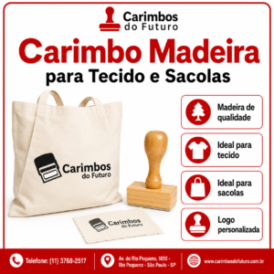 Carimbo Madeira para tecido