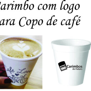 Carimbo Madeira para copo de isopor